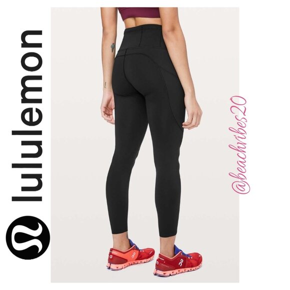 LULULEMON ATHLETICA Fast & Free 7/8 Tight II *Non-Reflective Nulux 25" Black 20 - Picture 3 of 6